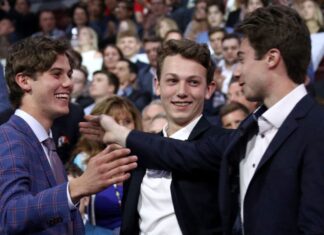 Jack, Luke, Quinn Hughes on NHL 25 cover in first for brothers