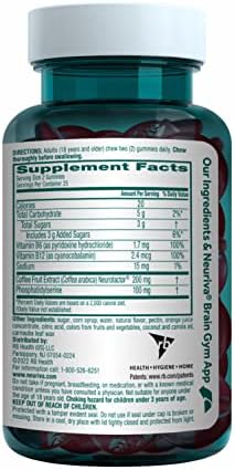 NEURIVA Plus Brain Supplement for Memory,Focus & Concentration+Cognitive Function with Vitamins B6 & B12 and Clinically Tested Nootropics Phosphatidylserine and Neurofactor,50ct Strawberry Gummies - Image 20