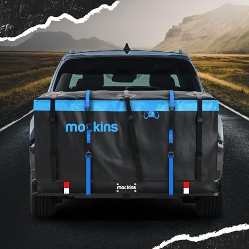 Mockins 60"x24"x6" XL Heavy Duty Trailer Hitch Cargo Carrier Hitch Mount |500lb Cap. Folding Receiver Hitch Cargo Rack w/Waterproof Soft Sided 25 CuFt Hitch Cargo Carrier Bag |2" Cargo Hitch Receiver - Image 10