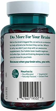 NEURIVA Plus Brain Supplement for Memory,Focus & Concentration+Cognitive Function with Vitamins B6 & B12 and Clinically Tested Nootropics Phosphatidylserine and Neurofactor,50ct Strawberry Gummies - Image 19