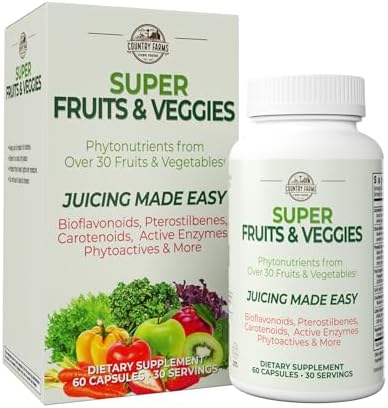 COUNTRY FARMS Super Fruits and Veggies Capsules, Whole Food Supplement, Powerful Antioxidant, Supports Energy, Immune Health, Boosts Digestive Health, 30 Super Foods, 30 Servings - Image 2