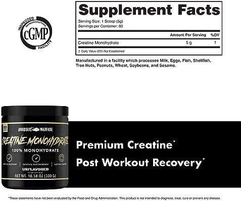 Anabolic Warfare Creatine Monohydrate, Post Workout Recovery, Increase Performance, Sustain Loading, Premium Creatine* (60 servings) - Image 6