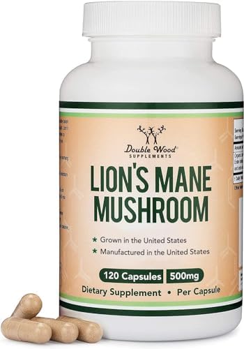 Lions Mane Supplement Mushroom Capsules (Two Month Supply - 120 Count) Lions Mane Mushroom for Brain Support and Immune Health (Third Party Tested, Grown and Encapsulated in The USA) by Double Wood - Image 2