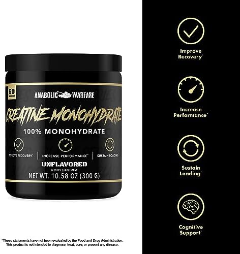 Anabolic Warfare Creatine Monohydrate, Post Workout Recovery, Increase Performance, Sustain Loading, Premium Creatine* (60 servings) - Image 5