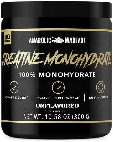 Anabolic Warfare Creatine Monohydrate, Post Workout Recovery, Increase Performance, Sustain Loading, Premium Creatine* (60 servings) - Image 2