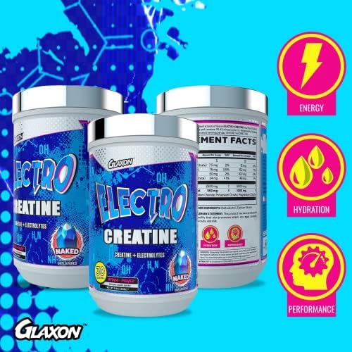 Glaxon Electro Creatine Monohydrate Powder with Electrolytes for Hydration and Absorption - 30 Servings (Naked - Unflavored) - Image 8