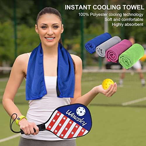 Pickleball Set - 4 Paddles, 8 Balls, 4 Cooling Towels, Carry Bag, Wooden Pickleball Rackets With Ergonomic Grips for Beginners - Image 7