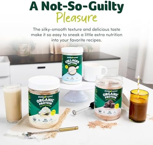 Purely Inspired Plant-Based Protein Powder for Men & Women, Creamy French Vanilla (16 Servings) - Vegan & Organic - 20g of Pea Protein Powder for Smoothies & Shakes - Dairy-Free, & Gluten-Free - Image 4