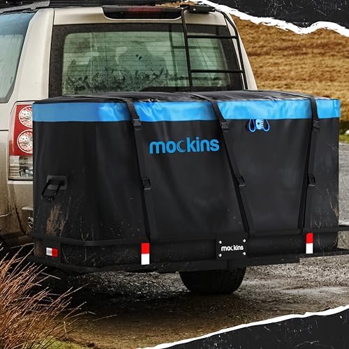 Mockins 60"x24"x6" XL Heavy Duty Trailer Hitch Cargo Carrier Hitch Mount |500lb Cap. Folding Receiver Hitch Cargo Rack w/Waterproof Soft Sided 25 CuFt Hitch Cargo Carrier Bag |2" Cargo Hitch Receiver - Image 7
