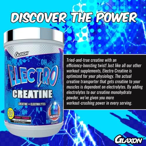 Glaxon Electro Creatine Monohydrate Powder with Electrolytes for Hydration and Absorption - 30 Servings (Naked - Unflavored) - Image 4
