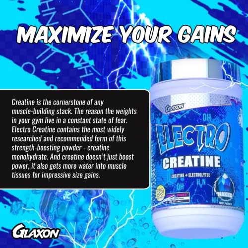 Glaxon Electro Creatine Monohydrate Powder with Electrolytes for Hydration and Absorption - 30 Servings (Naked - Unflavored) - Image 5