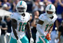 Dolphins’ Tyreek Hill, Jaylen Waddle practicing after injuries