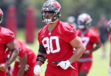 Bucs defensive linemen Kancey, Hall out vs. Commanders
