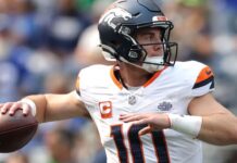 In debut with Broncos, QB Bo Nix intercepted twice in loss