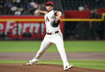 Diamondbacks’ Merrill Kelly leaves start against Rangers