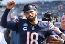 Rome Odunze jokes about first touchdown ball from Caleb Williams