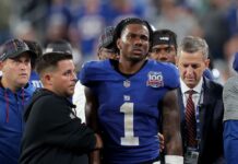Giants’ Malik Nabers sets record, but suffers concussion vs. Cowboys