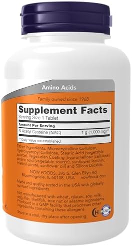 NOW Foods Supplements, NAC (N-Acetyl-Cysteine) 1,000 mg, Free Radical Protection*, 120 Tablets - Image 3