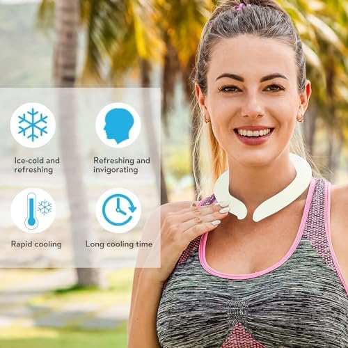2PCS Neck Cooling Tube, Reusable Ice Neck Cool Ring Wearable Body Cooling Products for Indoor Outdoor, Neck Coolers for Hot Weather - Image 5