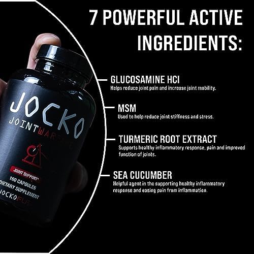 Jocko Fuel Joint Support Supplement - Glucosamine MSM for Joint Pain, Mobility, & Flexibility w/Turmeric & Boswellia (180 Capsules) - Image 5