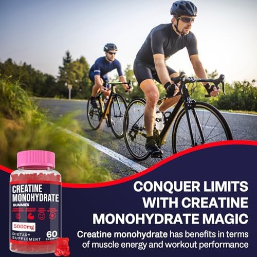 Creatine Monohydrate Gummies for Men & Women, Taurine&B6, Chewable Creatine Supplement for Maximum Strength, Muscle Growth, Energy & Endurance - 5g Per Serving, Low Sugar, Organic Ingredients - 1 Pack - Image 9