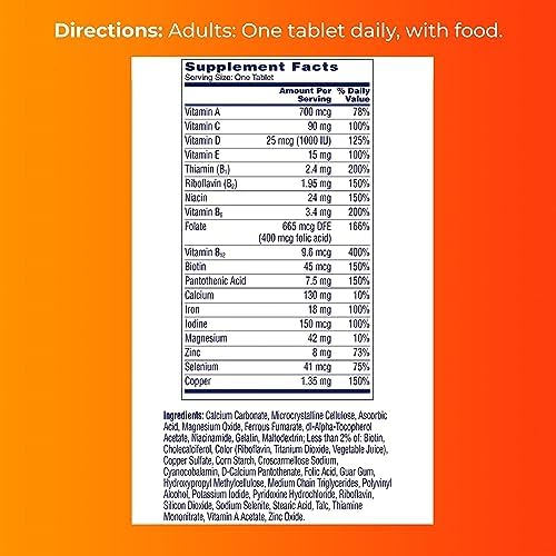 ONE A DAY Womens Complete Daily Multivitamin with Vitamin A, B , C, D, and E, Calcium and Magnesium, Immune Health Support, 200 Count - Image 8