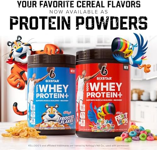 Six Star Whey Protein Powder Plus | Muscle Building & Recovery Plus Immune Support | Muscle Builder for Men & Women | Kellogg’s Froot Loops Flavor | 1.8lb - Image 4