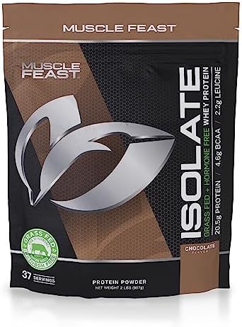 Muscle Feast Grass-Fed Whey Protein Isolate, All Natural Hormone Free Pasture Raised, Chocolate, 2lb (37 Servings) - Image 2