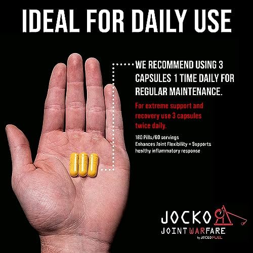 Jocko Fuel Joint Support Supplement - Glucosamine MSM for Joint Pain, Mobility, & Flexibility w/Turmeric & Boswellia (180 Capsules) - Image 7