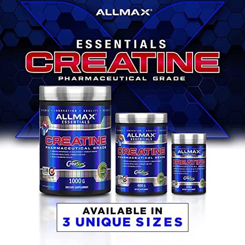 ALLMAX Essentials CREATINE - 400 g Powder - Improves Performance & Training Intensity - Vegan & Gluten Free - 80 Servings - Image 9