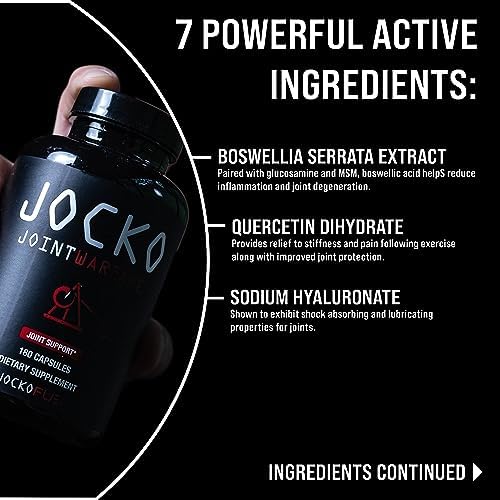 Jocko Fuel Joint Support Supplement - Glucosamine MSM for Joint Pain, Mobility, & Flexibility w/Turmeric & Boswellia (180 Capsules) - Image 6