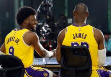 Lakers enjoying ‘competition’ between LeBron, Bronny at practice