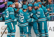 No. 1 draft pick Macklin Celebrini scores in debut for Sharks