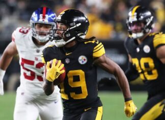 Calvin Austin’s 2 TDs help lead Steelers past Giants