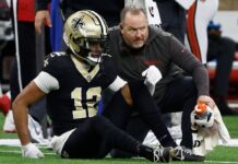 Saints WR Chris Olave considering wearing Guardian Cap