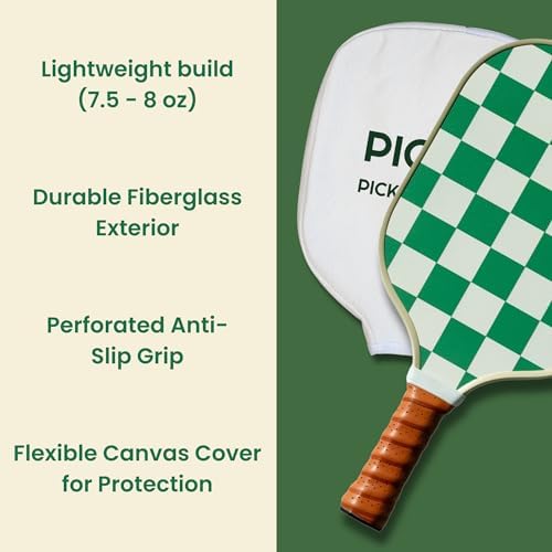 Stylish Premium Pickleball Paddle Racket | Durable Fiberglass Surface | Honeycomb Core | Perfect Addition to a Pickleball Set | Indoor Outdoor Pickle Ball Paddle - Image 3