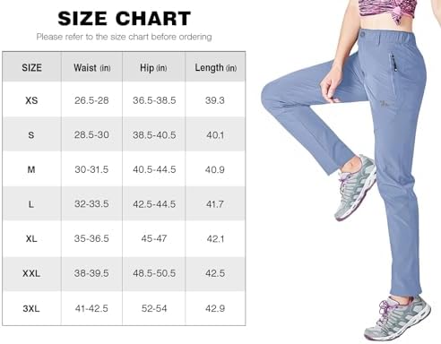 Rdruko Women's Outdoor Hiking Pants Lightweight Quick Dry Water Resistant Travel Fishing Pants with Pockets - Image 8