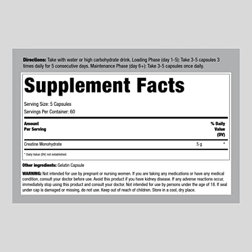 Fitness Labs German Creatine Capsules 1000mg | 300 Count | Monohydrate Fitness Supplement | Non-GMO, Gluten Free - Image 3