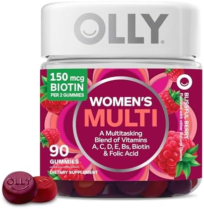 OLLY Women's Multivitamin Gummy, Vitamins A, D, C, E, Biotin, Folic Acid, Adult Chewable Vitamin, Berry Flavor, 45 Day Supply - 90 Count (Packaging May Vary) - Image 2