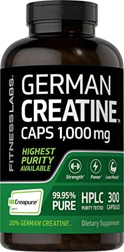 Fitness Labs German Creatine Capsules 1000mg | 300 Count | Monohydrate Fitness Supplement | Non-GMO, Gluten Free - Image 2