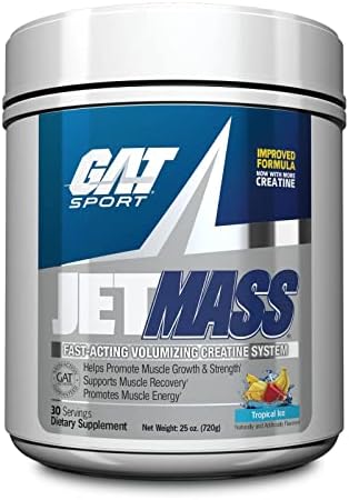 GAT SPORT JetMass Fact-Acting Volumizing Creatine System, 30 Servings (Tropical Ice) - Image 2