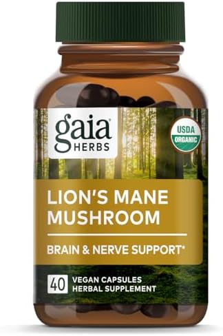 Gaia Herbs, Lions Mane Mushroom, 40 Count - Image 2
