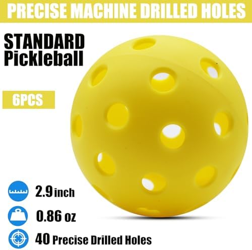 Magicorange Pickleball Balls, 20 Pack 40 Holes Outdoor Pickleballs, High Elasticity & Durable Pickle Balls for All Style Pickleball Paddles - Image 3