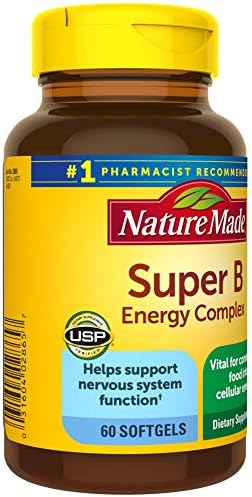 Nature Made Super B Energy Complex, Dietary Supplement for Brain Cell Function Support, 60 Softgels, 60 Day Supply - Image 9