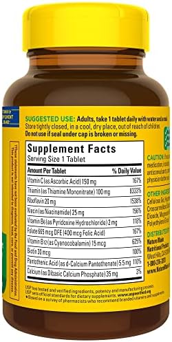 Nature Made Super B Complex with Vitamin C and Folic Acid, Dietary Supplement for Immune Support, 140 Tablets, 140 Day Supply - Image 10