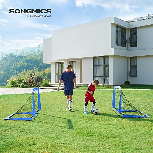 SONGMICS Kids Soccer Goals for Backyard, 4x3 ft Portable Soccer Nets Training Equipment, Toddler Soccer Goal with Carrying Bag, for Field - Image 3