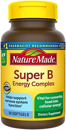 Nature Made Super B Energy Complex, Dietary Supplement for Brain Cell Function Support, 60 Softgels, 60 Day Supply - Image 2