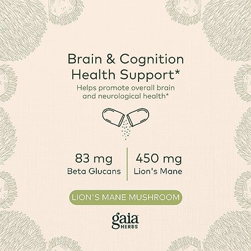 Gaia Herbs, Lions Mane Mushroom, 40 Count - Image 4