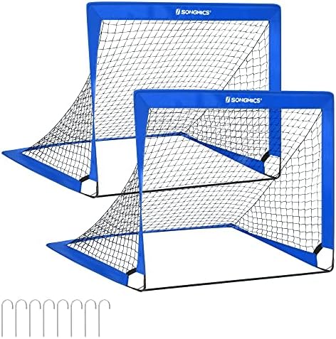 SONGMICS Kids Soccer Goals for Backyard, 4x3 ft Portable Soccer Nets Training Equipment, Toddler Soccer Goal with Carrying Bag, for Field - Image 2