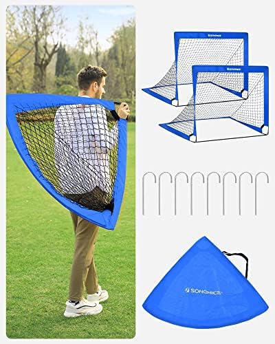 SONGMICS Kids Soccer Goals for Backyard, 4x3 ft Portable Soccer Nets Training Equipment, Toddler Soccer Goal with Carrying Bag, for Field - Image 9